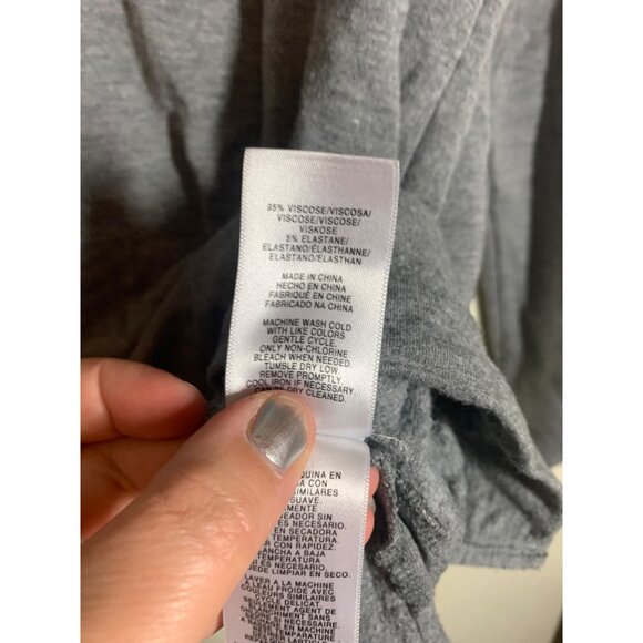 Jones New York Scoop Neck Blouse Business Casual Office Winter Gray Size Medium - Picture 6 of 6